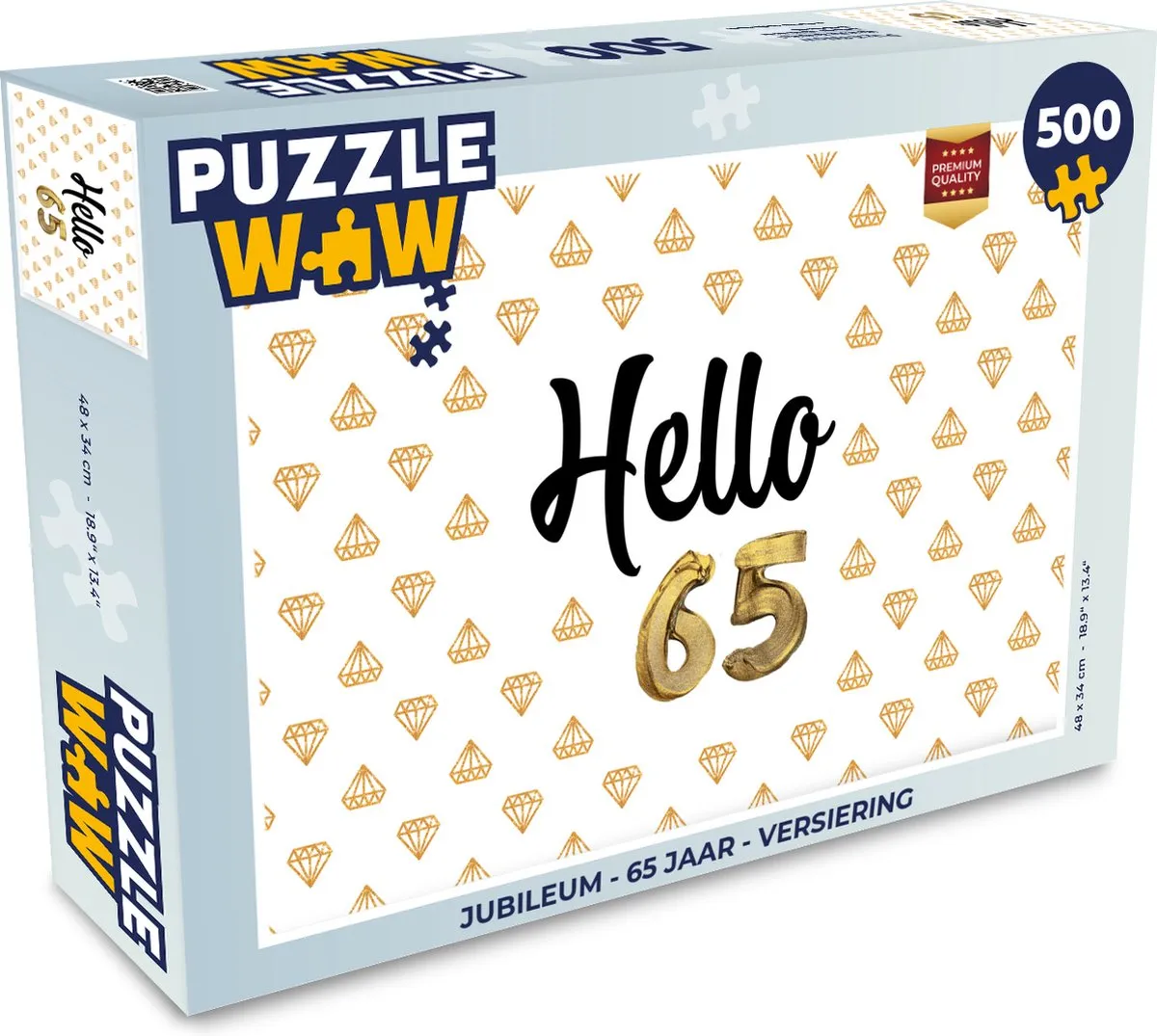 PuzzleWow Jubileum Legpuzzel 500 Stuks - Multicolor
