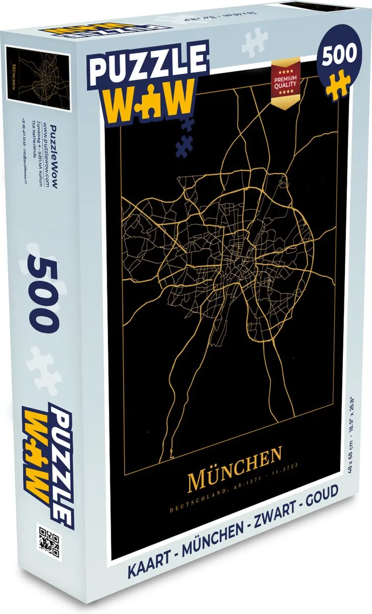 PuzzleWow München Legpuzzel 500 Stuks - Multicolor