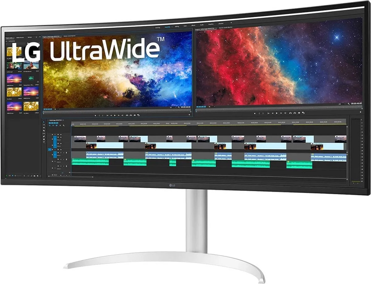 LG 38BQ85C-W Monitor 95cm Quad HD+ - 3840x1600 - Wit - afbeelding 6 van 6