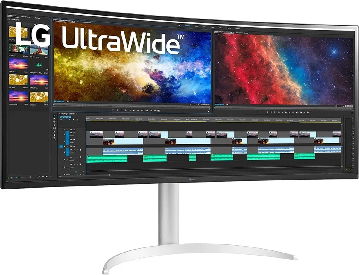 LG 38BQ85C-W Monitor 95cm Quad HD+ - 3840x1600 - Wit
