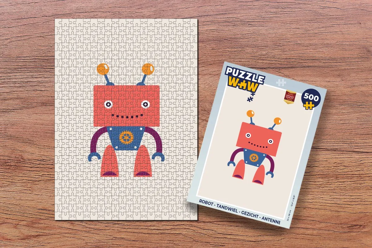 PuzzleWow Robot Puzzel 500 Stuks - Multicolor