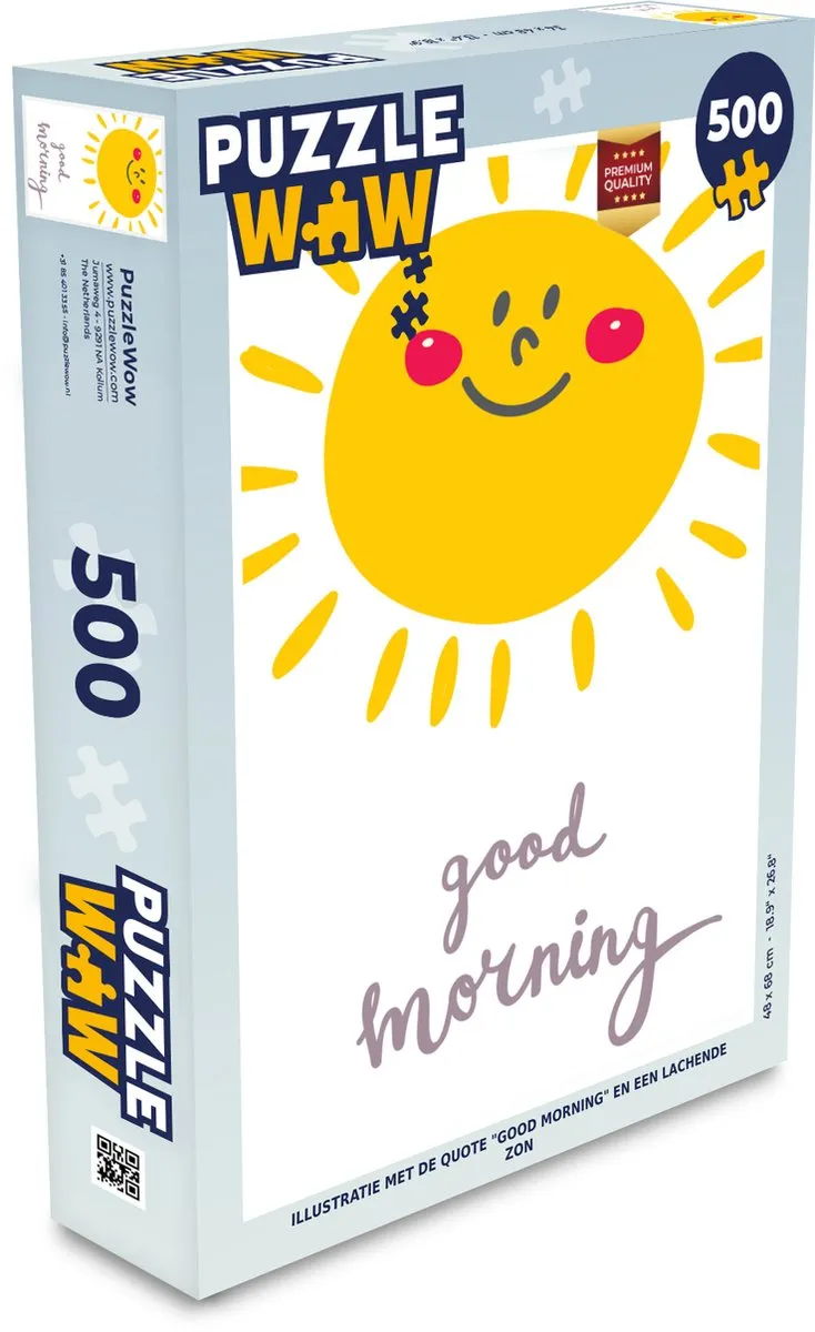 PuzzleWow Good Morning Legpuzzel 500 Stuks - Multicolor