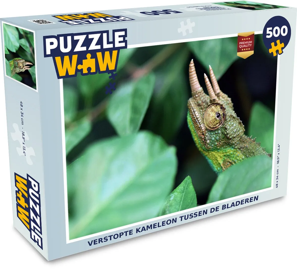 PuzzleWow Legpuzzel Verstopte Kameleon 500 Stuks - Multicolor