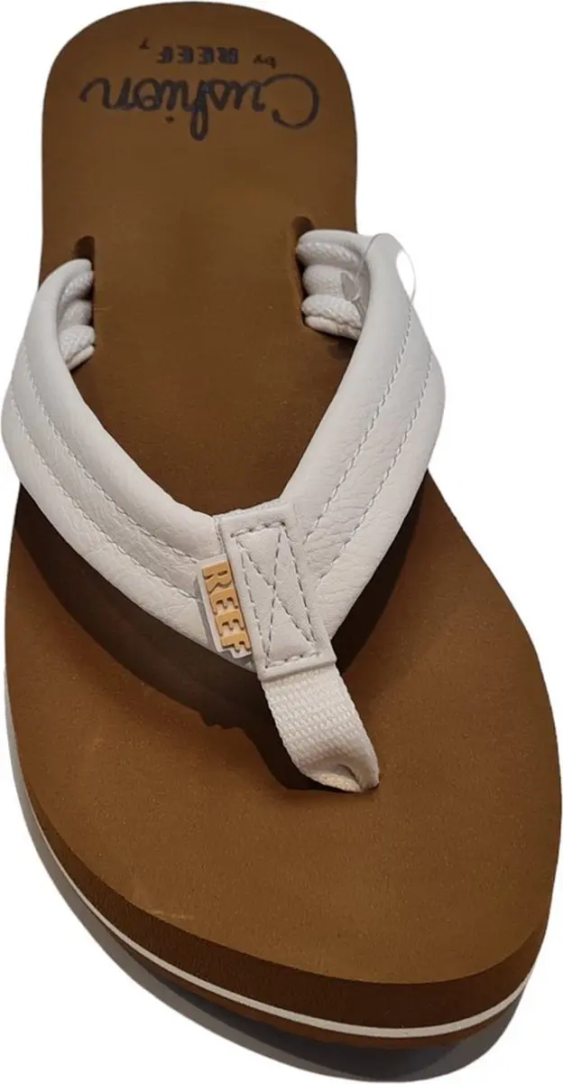Reef Cushion Breezecloud Teenslipper - Cognac/Wit - 38,5
