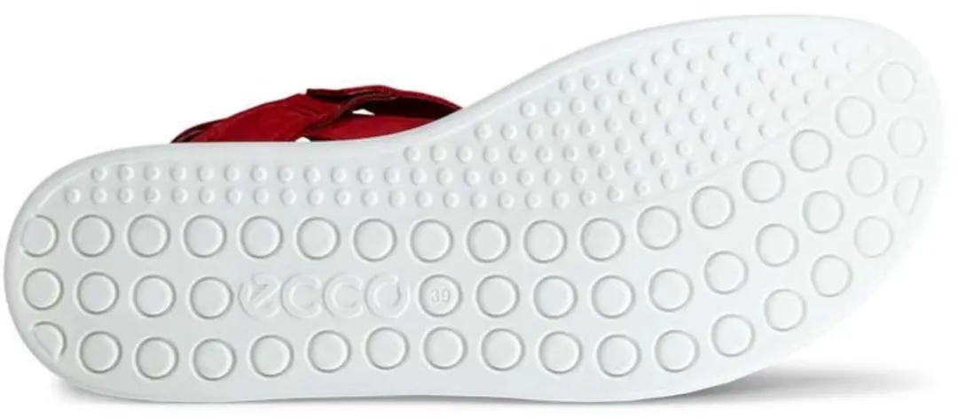ECCO Soft Cross Sandaal - Rood Nubuck - Maat 37