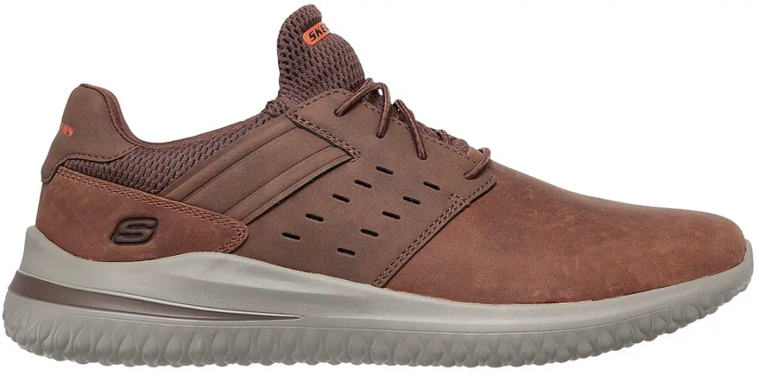 Skechers Delson 3.0 Ezra Instappers - Bruin - Maat 42