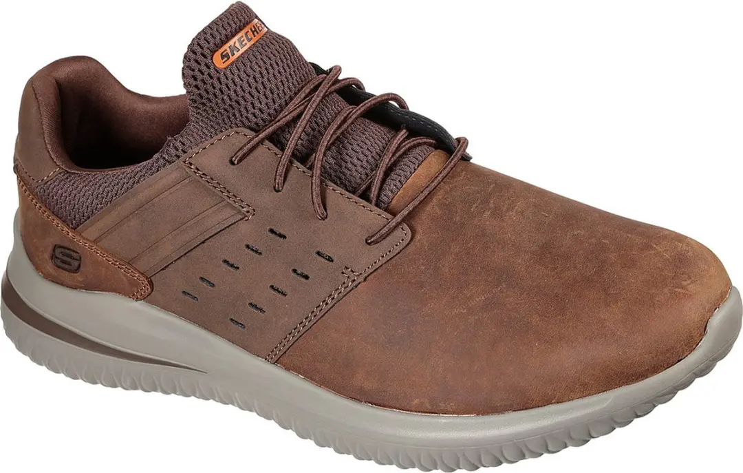 Skechers Delson 3.0 Ezra Instappers - Bruin - Maat 42