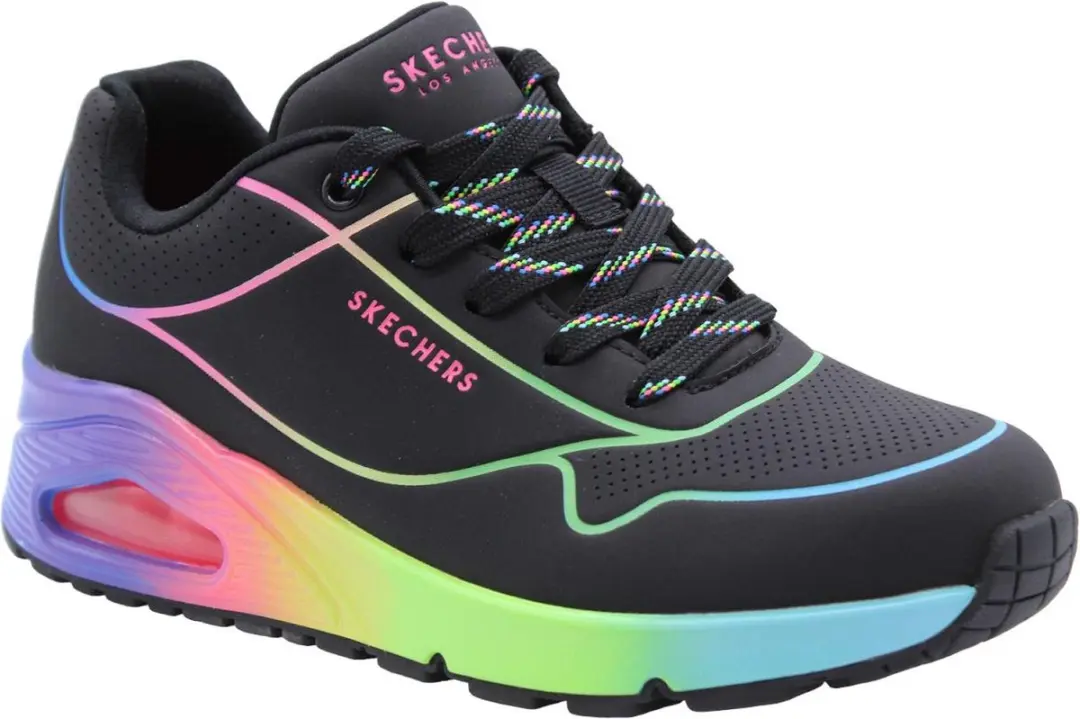 Skechers Dames Sneakers Uno Zonnepracht Zwart Maat 38