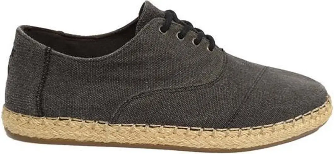 Toms Camino Veterschoen10007955 Black Washed Canvas Maat 40,5