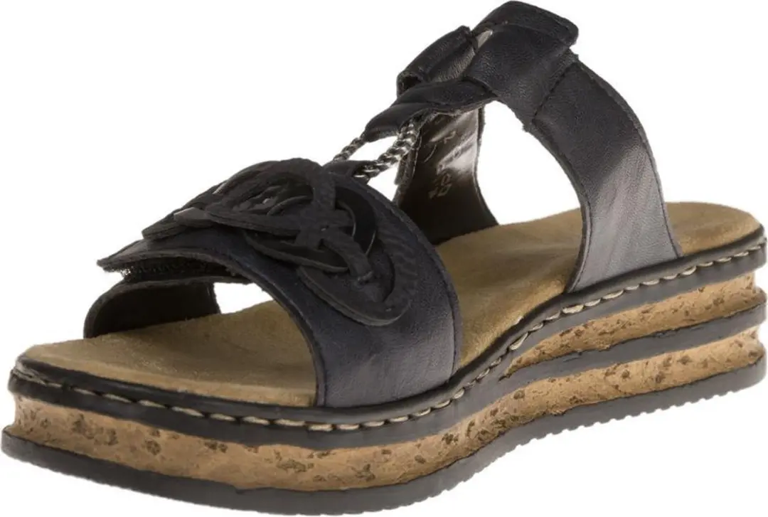 Rieker Ring Slippers Blauw - Synthetisch - Maat 41 - afbeelding 3 van 6