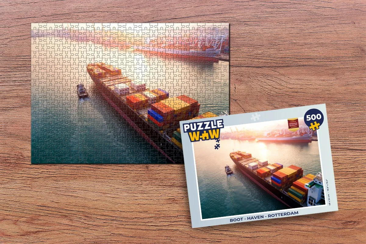 PuzzleWow Haven Rotterdam Legpuzzel 500 Stuks - Multicolor