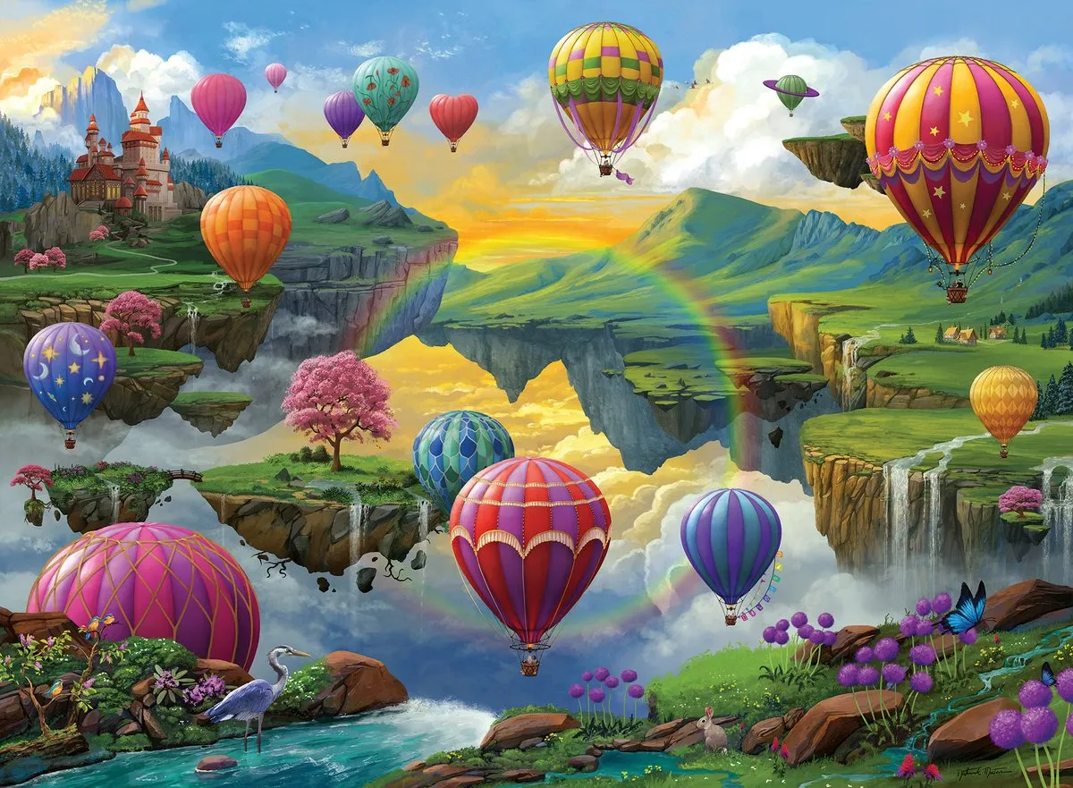 Ravensburger Air Balloon Valley Legpuzzel 500 Stuks - Multicolor
