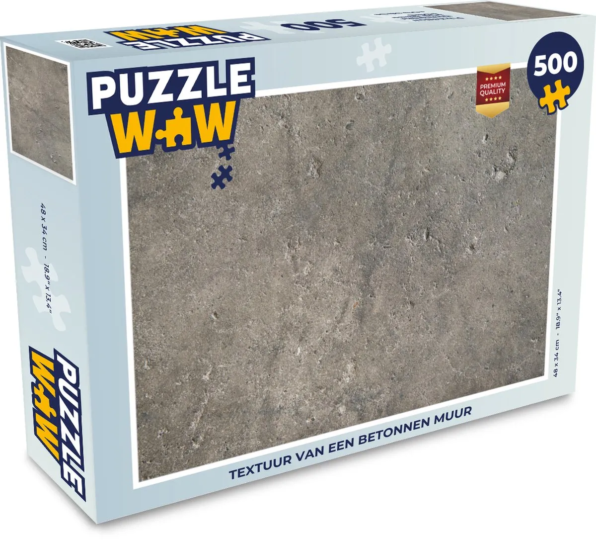 PuzzleWow Betonprint Legpuzzel 500 Stuks - Multicolor