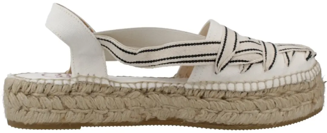 Platte espadrilles voor dames met gekruiste bandjes