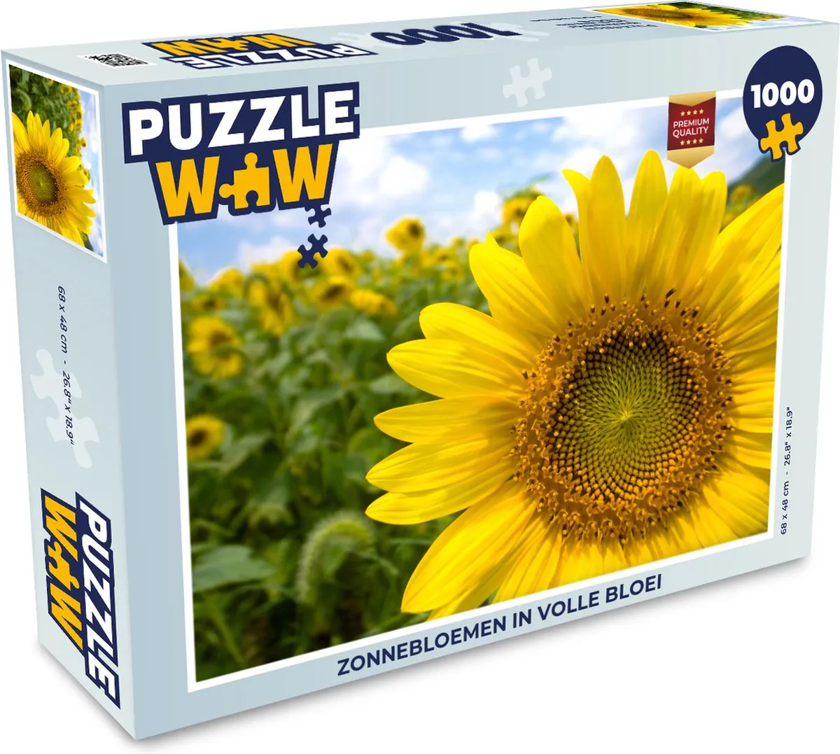 PuzzleWow Legpuzzel Zonnebloemen 1000 Stuks - Multicolor