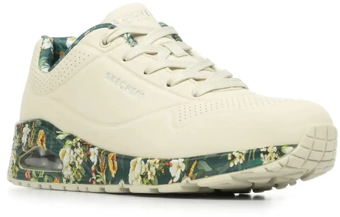 Skechers UNO 155583 Dames Sneakers - Naturel/Multi