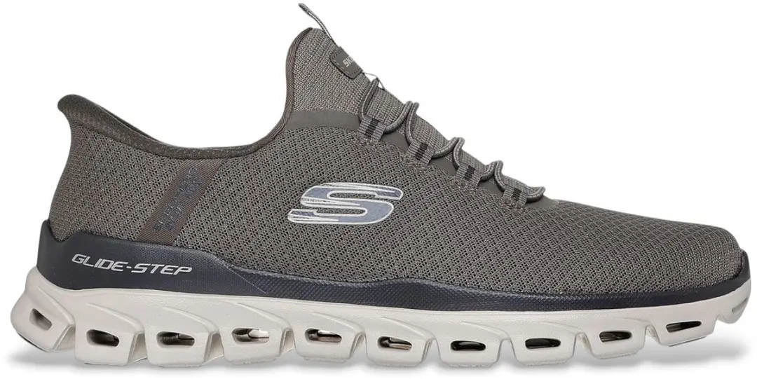 Skechers Slip-ins Glide Step Noxus groenbruine pantoffels