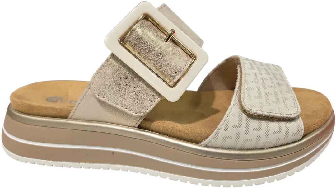 Remonte D1J61-90 Slippers Beige met Goud Leer Dames