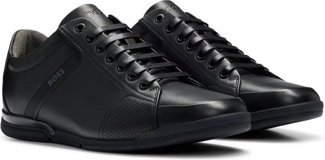 BOSS Saturn Lowp Lage Sneakers - Zwart