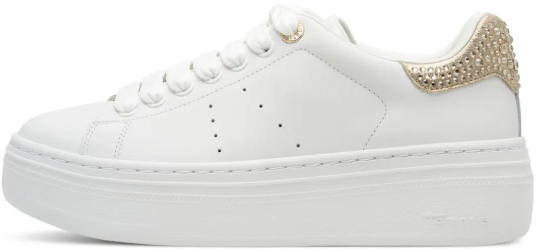 Tamaris damestrainers 1-23755-45 118 Lage Top Dames glitter M2375545 Wit