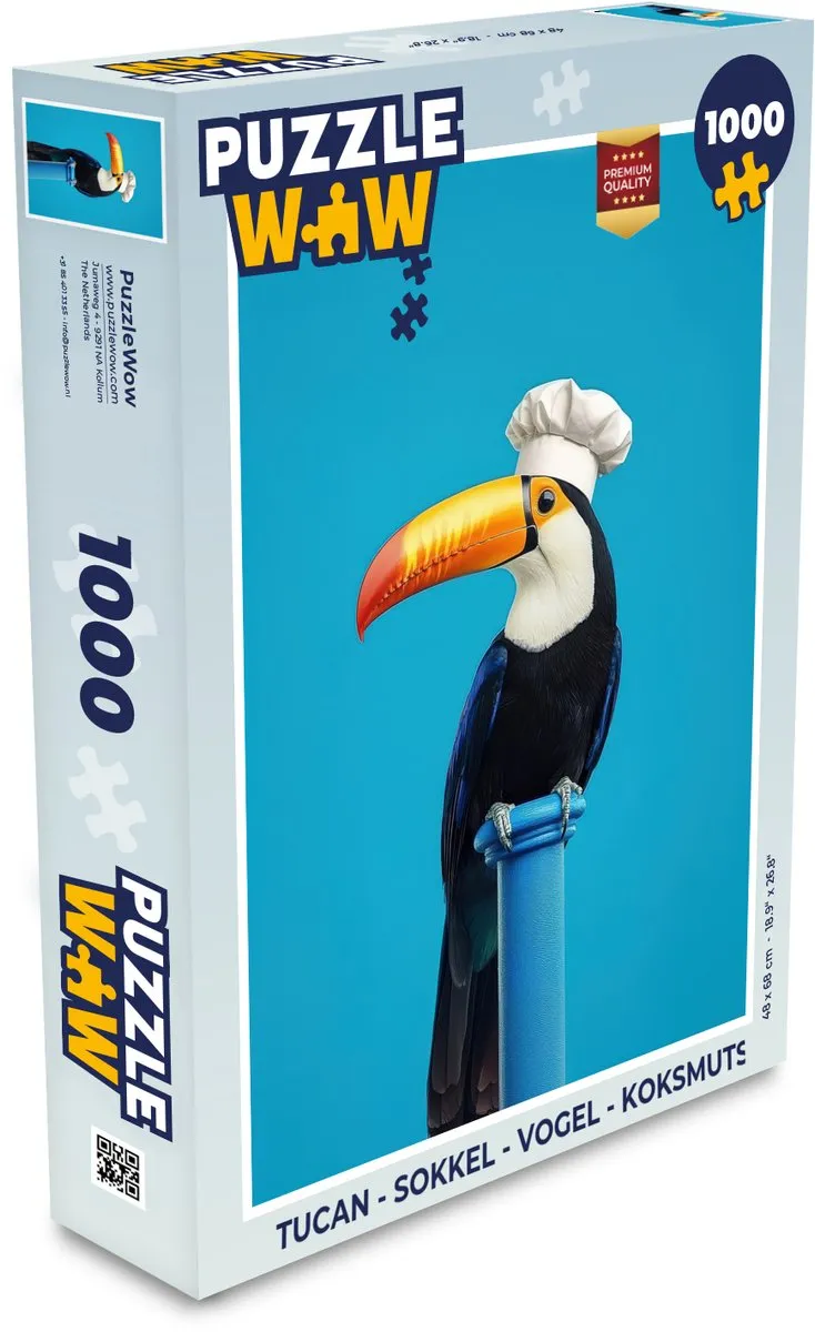 PuzzleWow Tucan Legpuzzel 1000 Stuks - Koksmuts Toekan