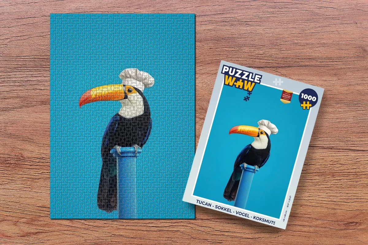 PuzzleWow Tucan Legpuzzel 1000 Stuks - Koksmuts Toekan