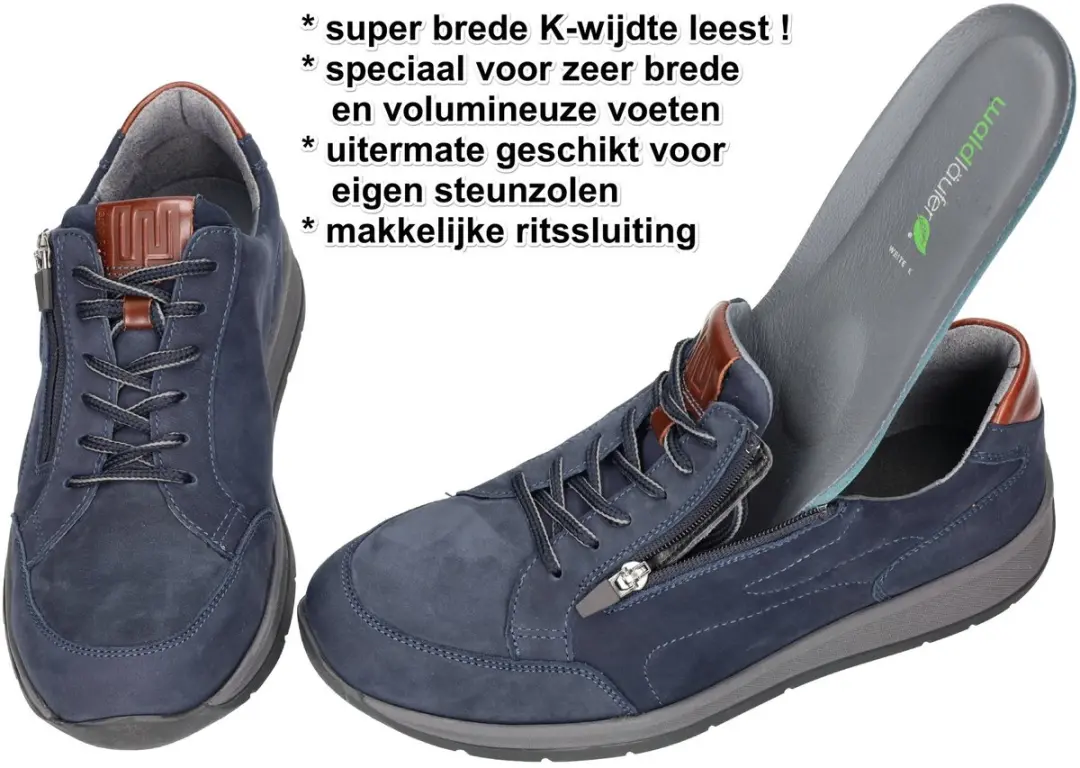 Wäldlaufer Herren Superbrede Sneakers 42.5 - Donkerblauw
