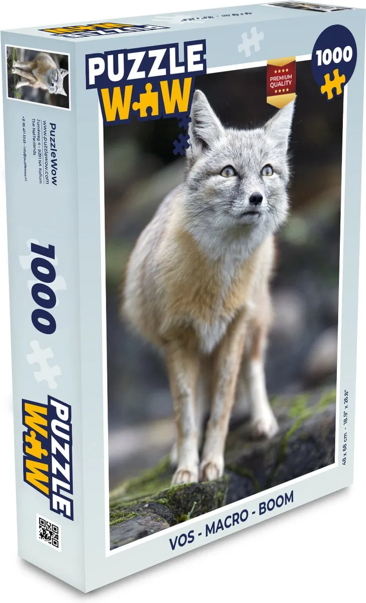 PuzzleWow Vos Macro Boom Legpuzzel 1000 Stuks - Multicolor