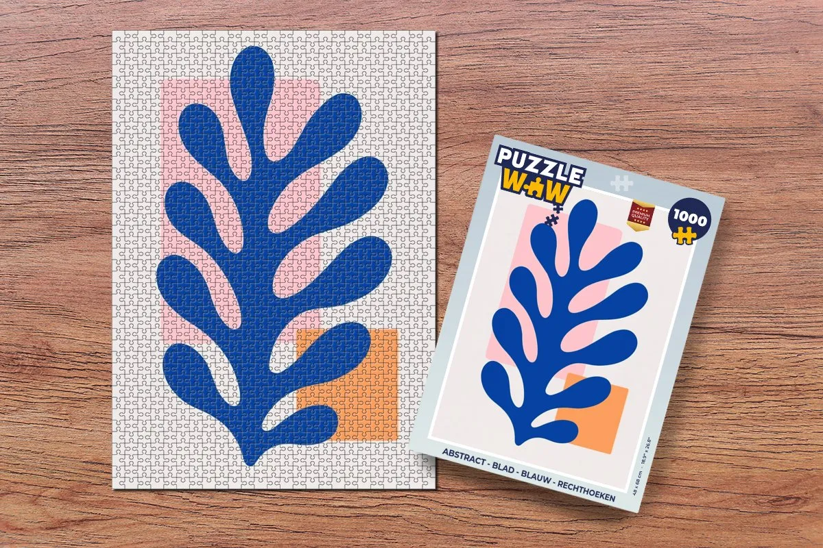 PuzzleWow Abstract Legpuzzel 1000 Stuks - Blauw