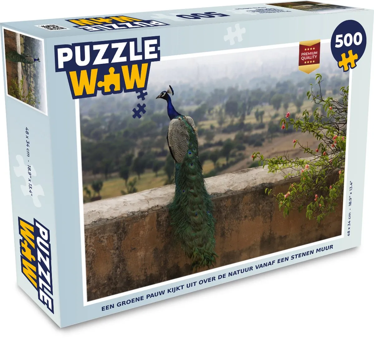 PuzzleWow Muur Natuur Legpuzzel 500 Stuks - Multicolor