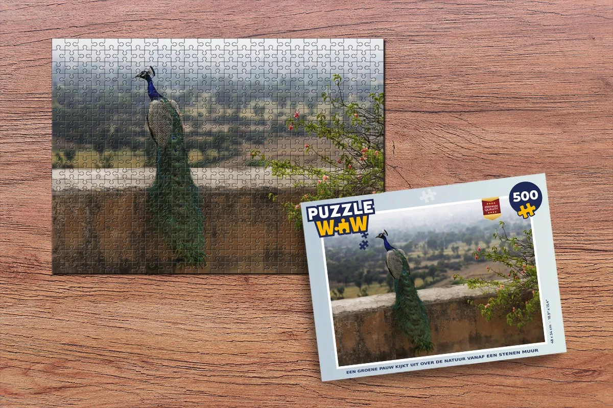 PuzzleWow Muur Natuur Legpuzzel 500 Stuks - Multicolor