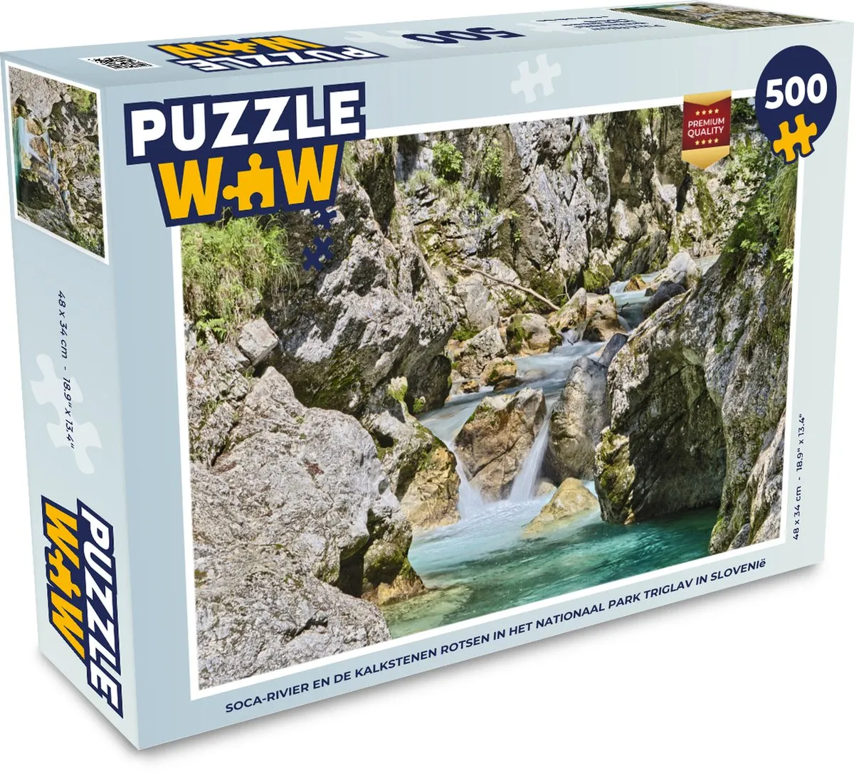 PuzzleWow Legpuzzel Soca-rivier Triglav 500 Stuks - Multicolor