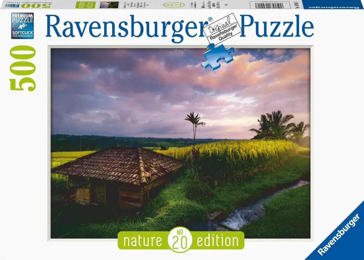 Ravensburger Rijstvelden in Bali Nature Edition Legpuzzel 500 Stuks