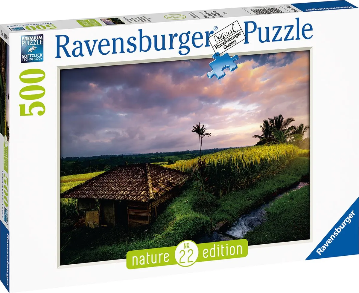 Ravensburger Rijstvelden in Bali Nature Edition Legpuzzel 500 Stuks