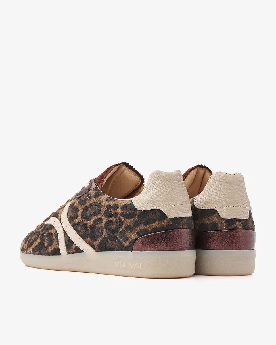 VIA VAI Nilla Khloe Sneakers - Leer & Luipaard 42