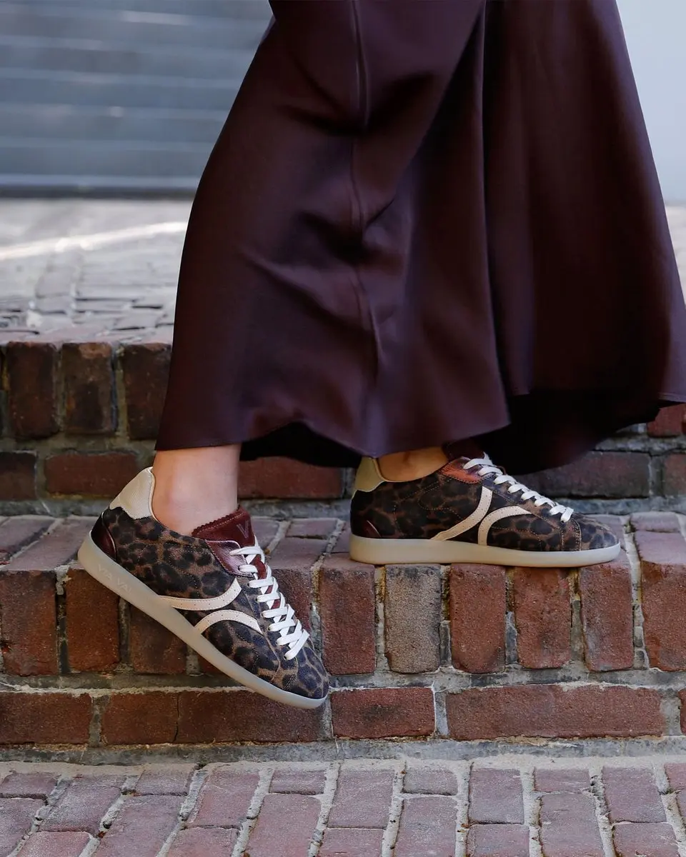 VIA VAI Nilla Khloe Sneakers - Leer & Luipaard 42