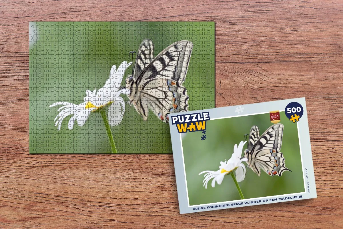 PuzzleWow Kleine Koninginnenpage Legpuzzel 500 Stuks - Multicolor