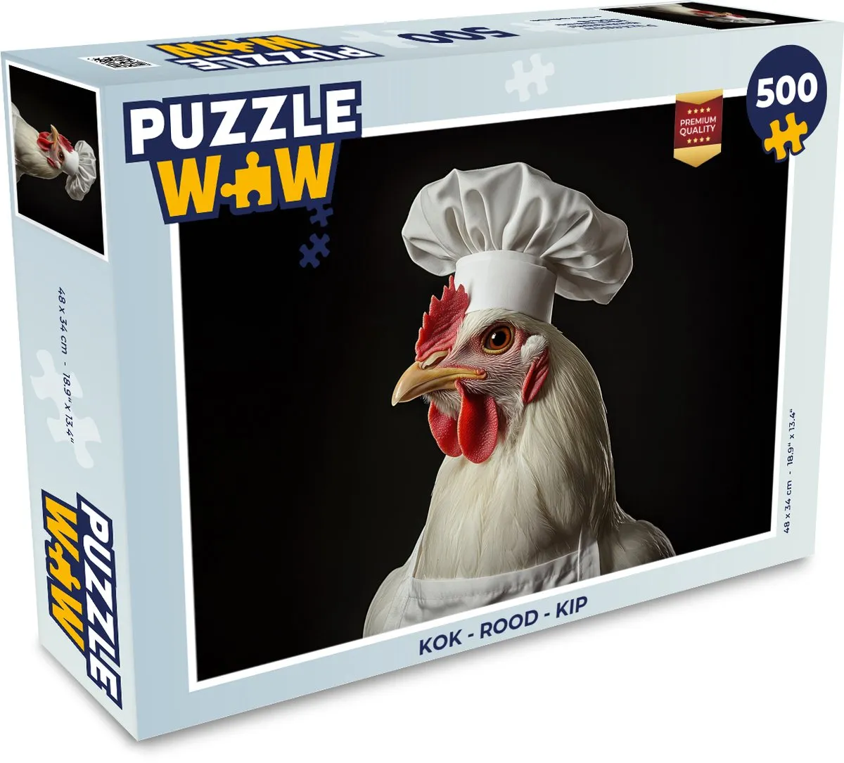 PuzzleWow Kok Legpuzzel 500 Stuks - Rood