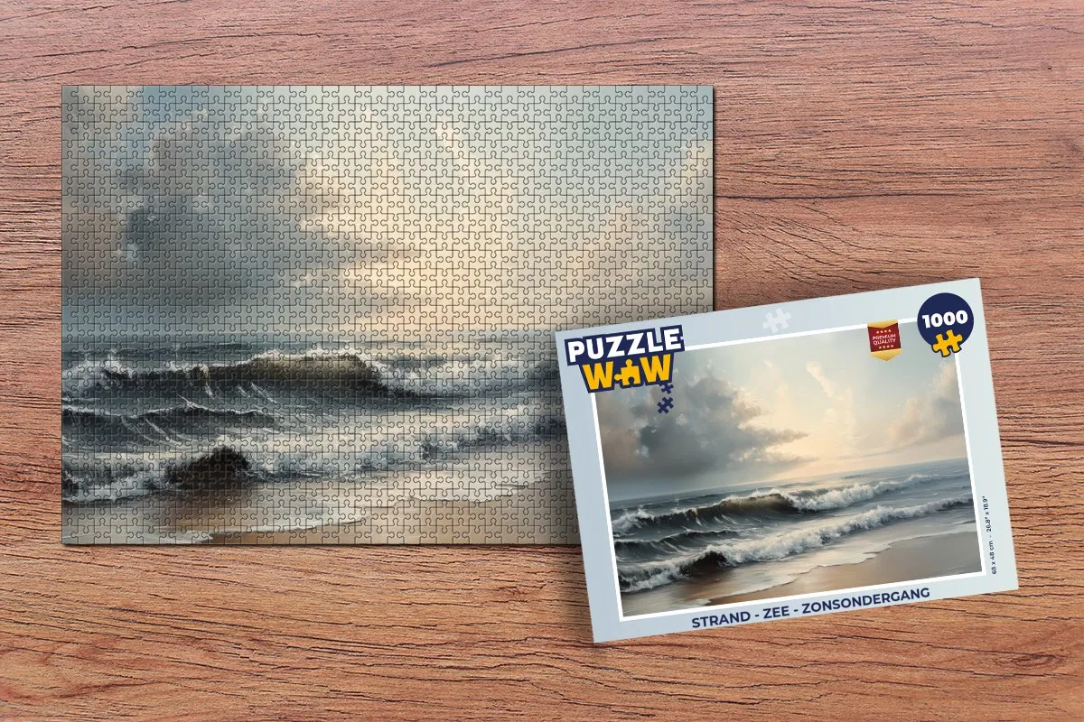 PuzzleWow Legpuzzel 1000 Stuks Strand - Zee - Zonsondergang