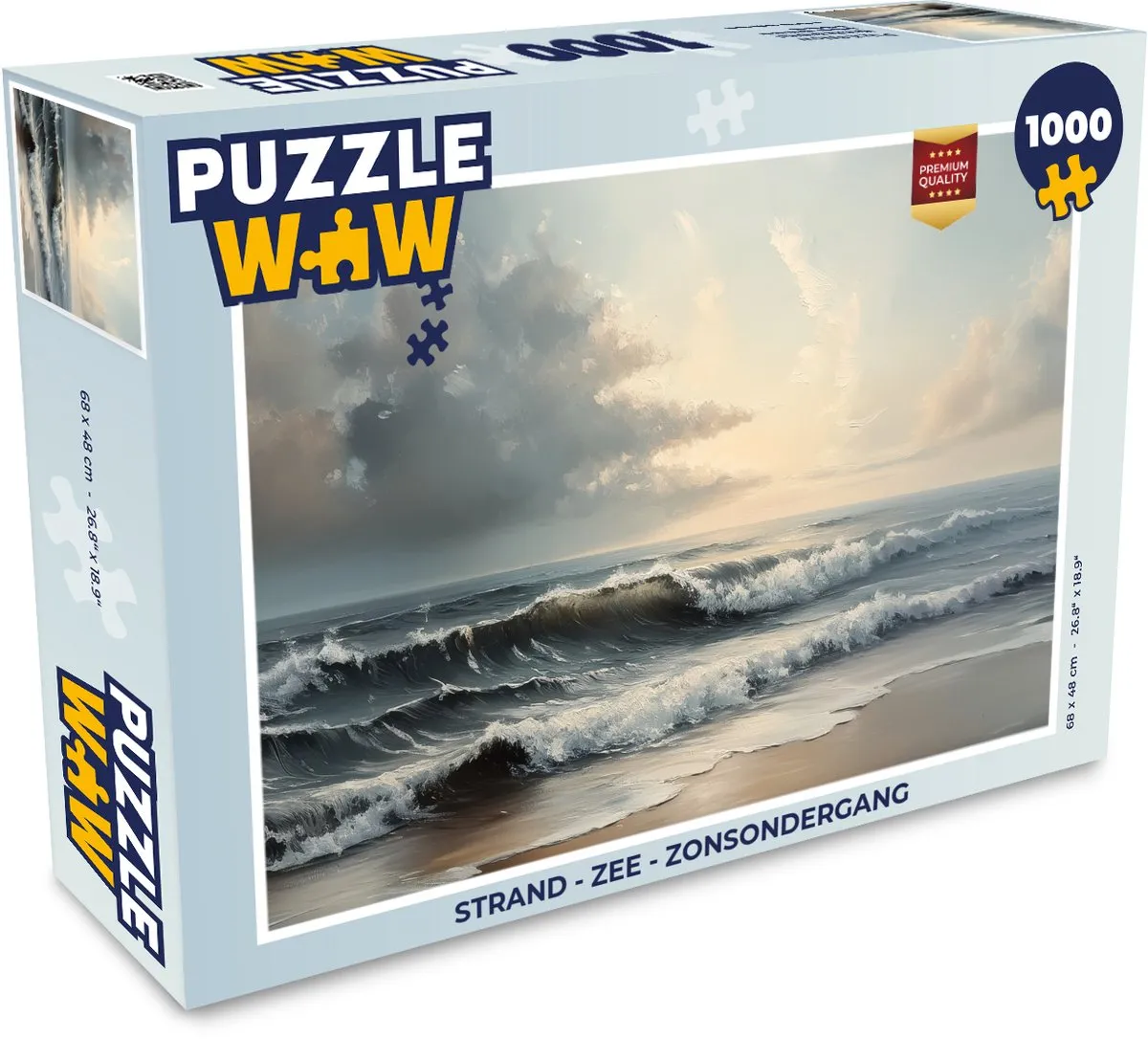 PuzzleWow Legpuzzel 1000 Stuks Strand - Zee - Zonsondergang