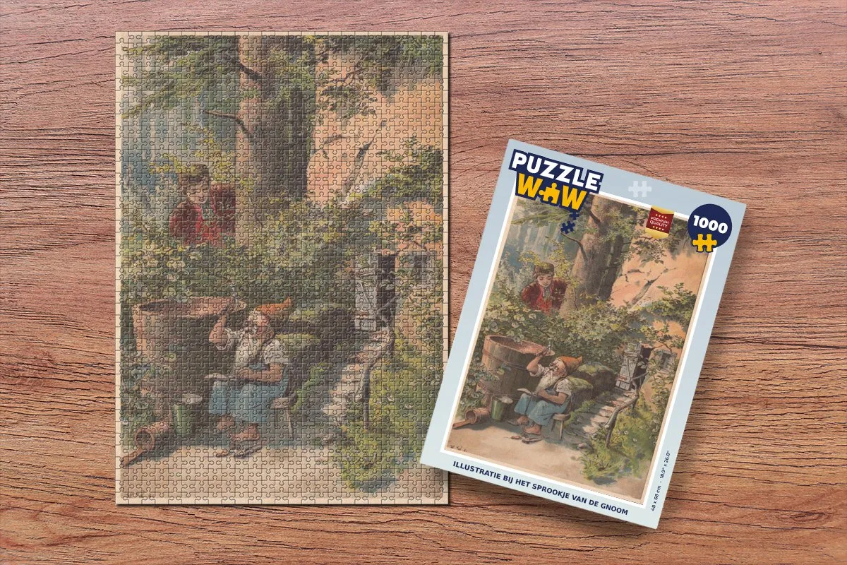 PuzzleWow Legpuzzel Kabouter 1000 Stuks - Multicolor