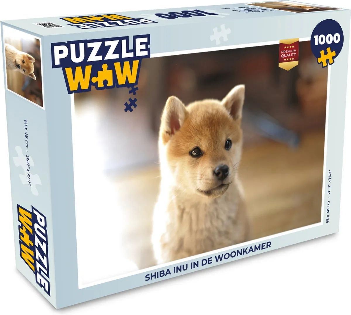 PuzzleWow Legpuzzel Shiba Inu Woonkamer 1000 Stuks - Multicolor