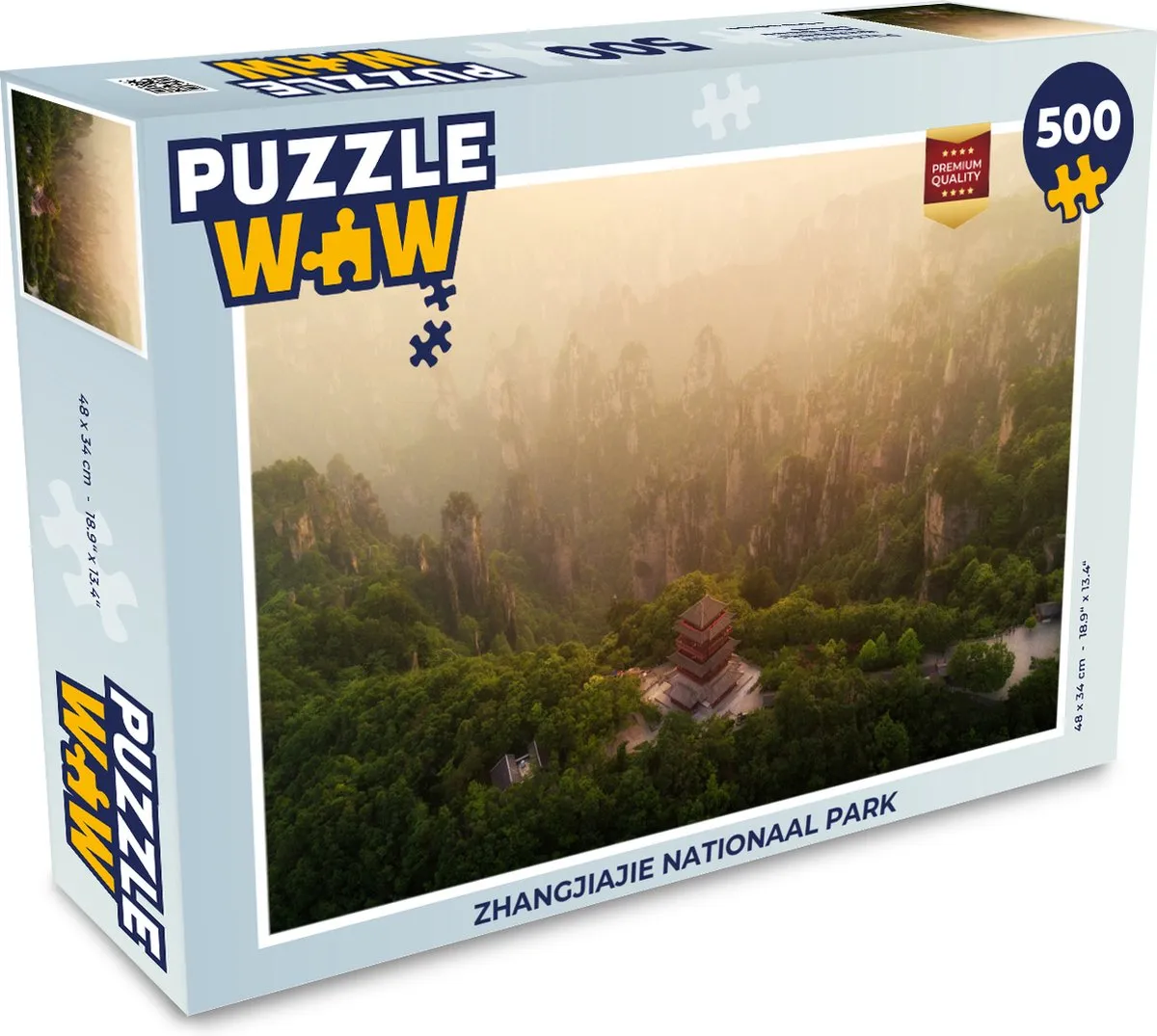 PuzzleWow Zhangjiajie Nationaal Park Legpuzzel 500 Stuks - Multicolor