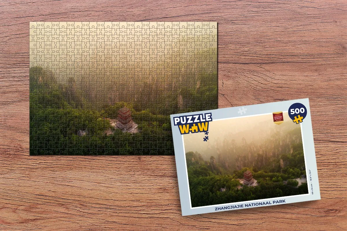 PuzzleWow Zhangjiajie Nationaal Park Legpuzzel 500 Stuks - Multicolor