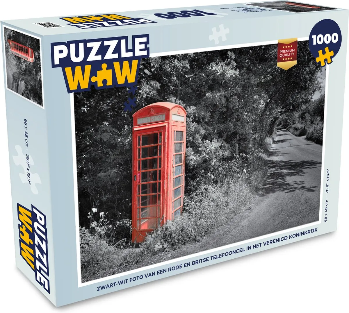 PuzzleWow Legpuzzel 1000 Stuks - Britse Telefooncel Multicolor