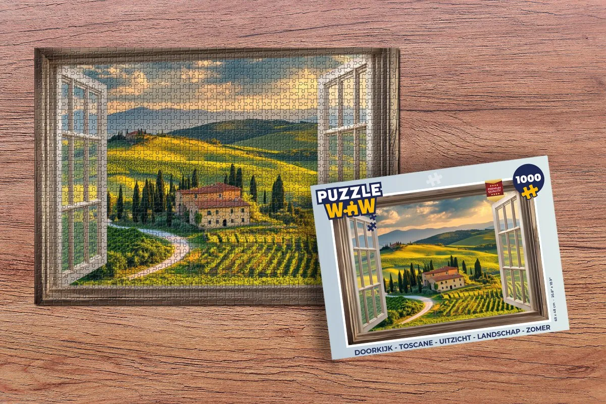 PuzzleWow Toscane Landschap Legpuzzel 1000 Stuks