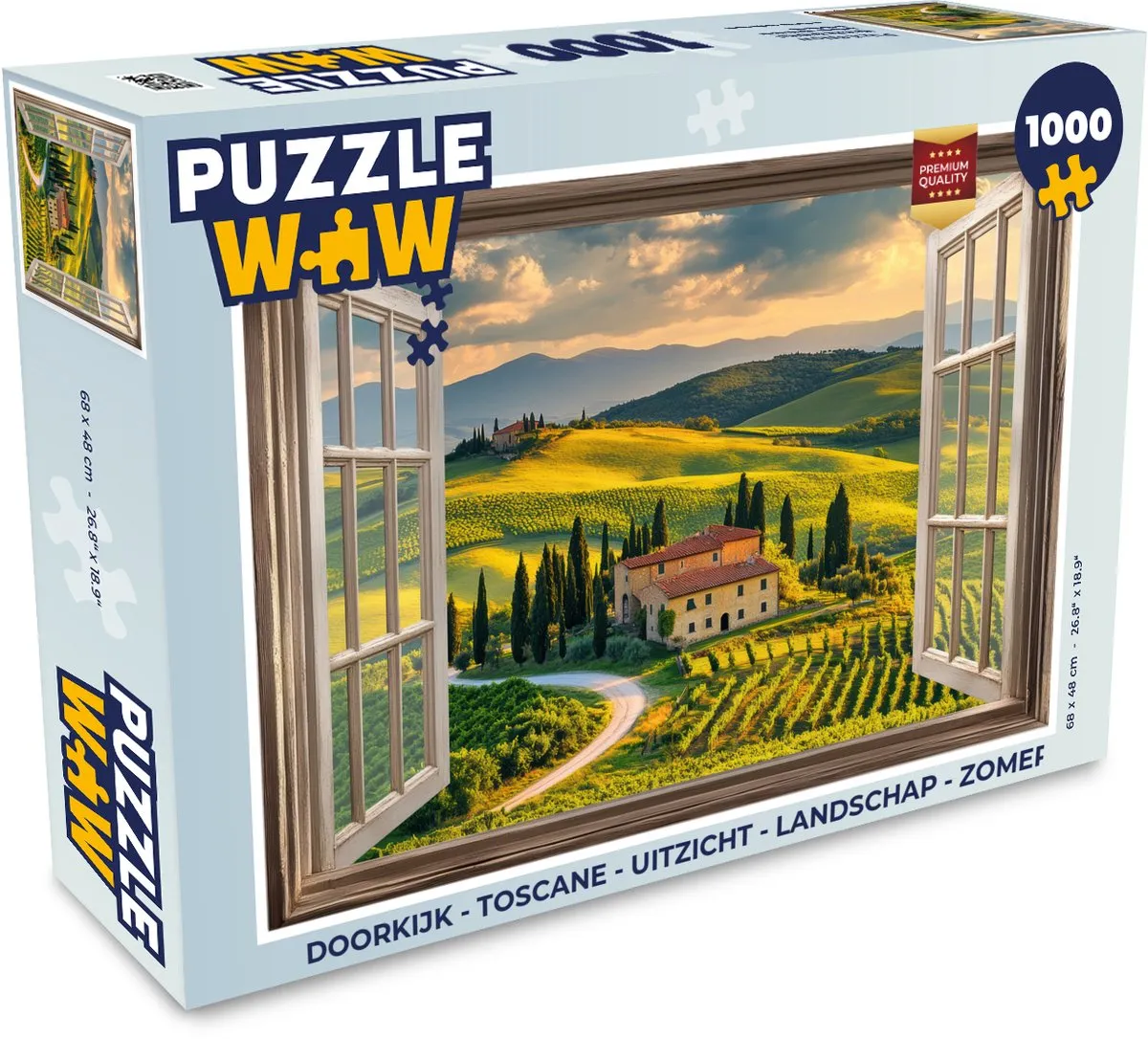 PuzzleWow Toscane Landschap Legpuzzel 1000 Stuks