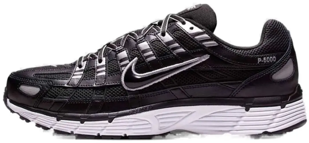 Nike P-6000 Black White Metallic Silver