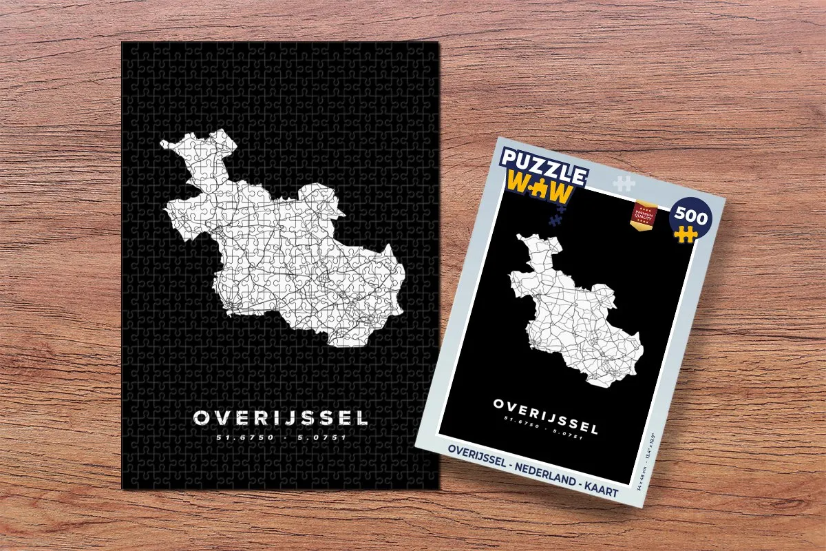 PuzzleWow Overijssel Legpuzzel 500 Stuks - Multicolor
