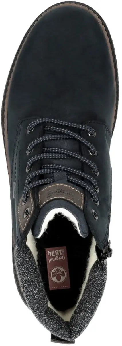 Rieker Tex Veterboots Nubuck - Blauw - Maat 43